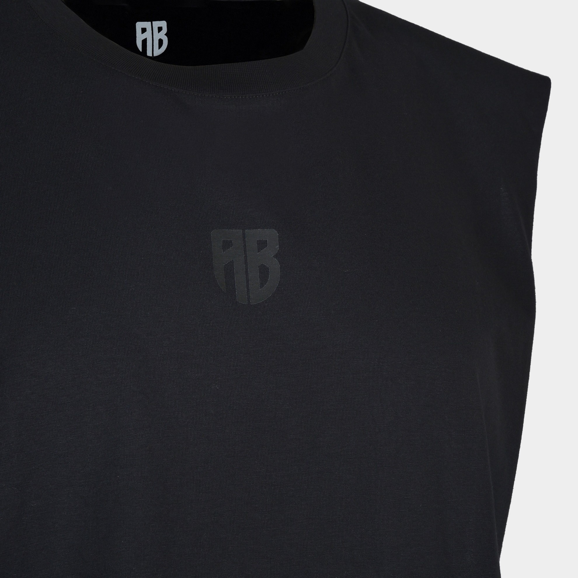 Men's Oversized Sleeveless Shirt We are all Bros Black | Antetokounbros | Detail