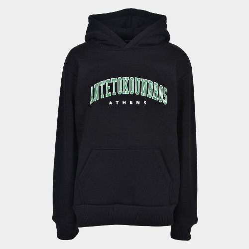 Kids' Sweatshirt in Black | Athens Logo | ANTETOKOUNBROS  |  Front