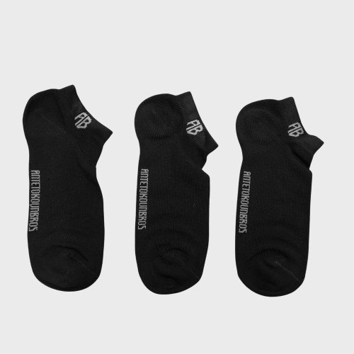 Εικόνα της Unisex Κάλτσες Κοντές AB Logo Μαύρο (3 Ζευγάρια)