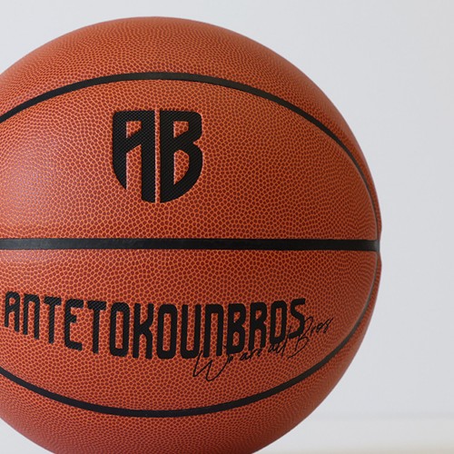 Antetokounbros Basketball We are all Bros Orange 7 Detail