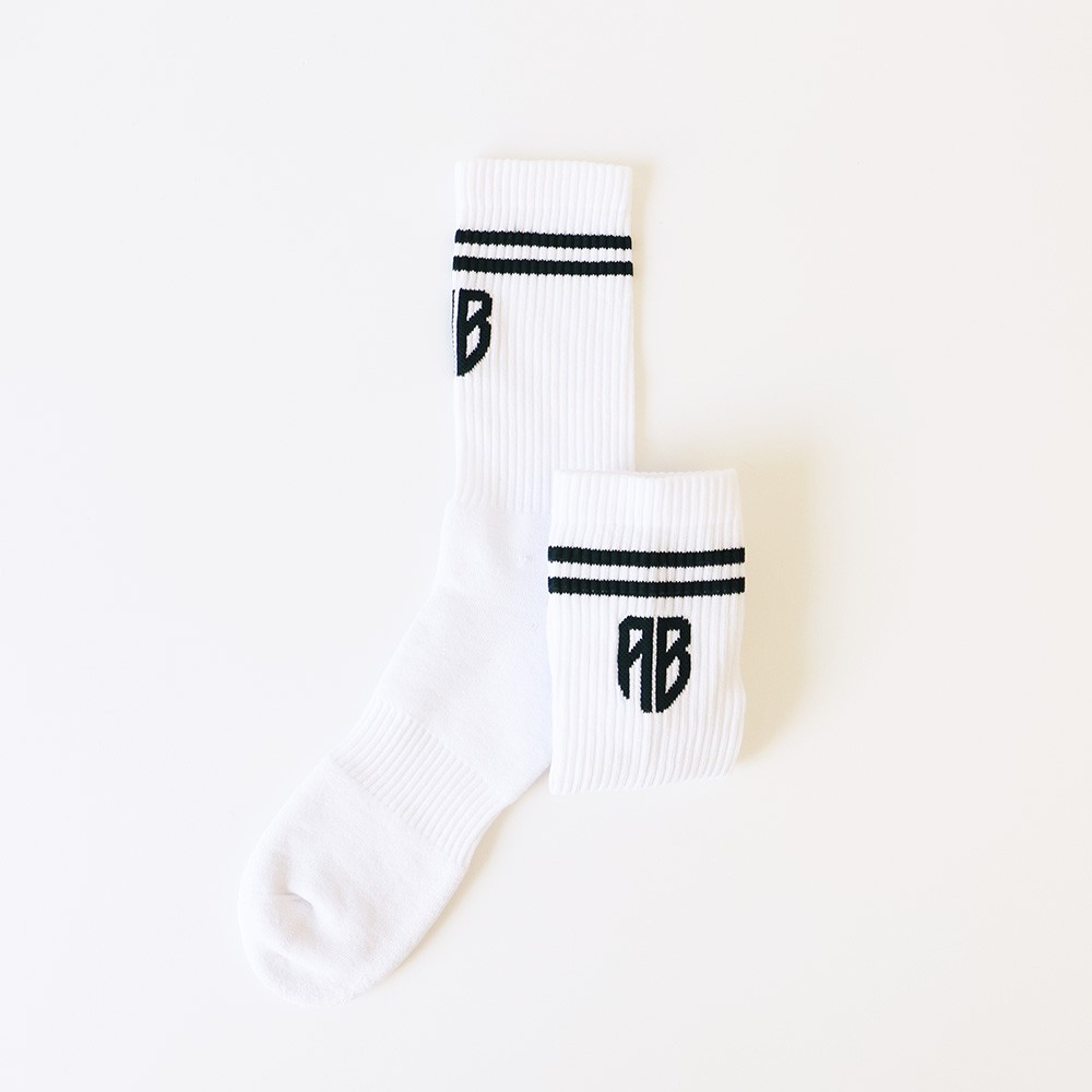 Men's Socks AB Logo White/Blue