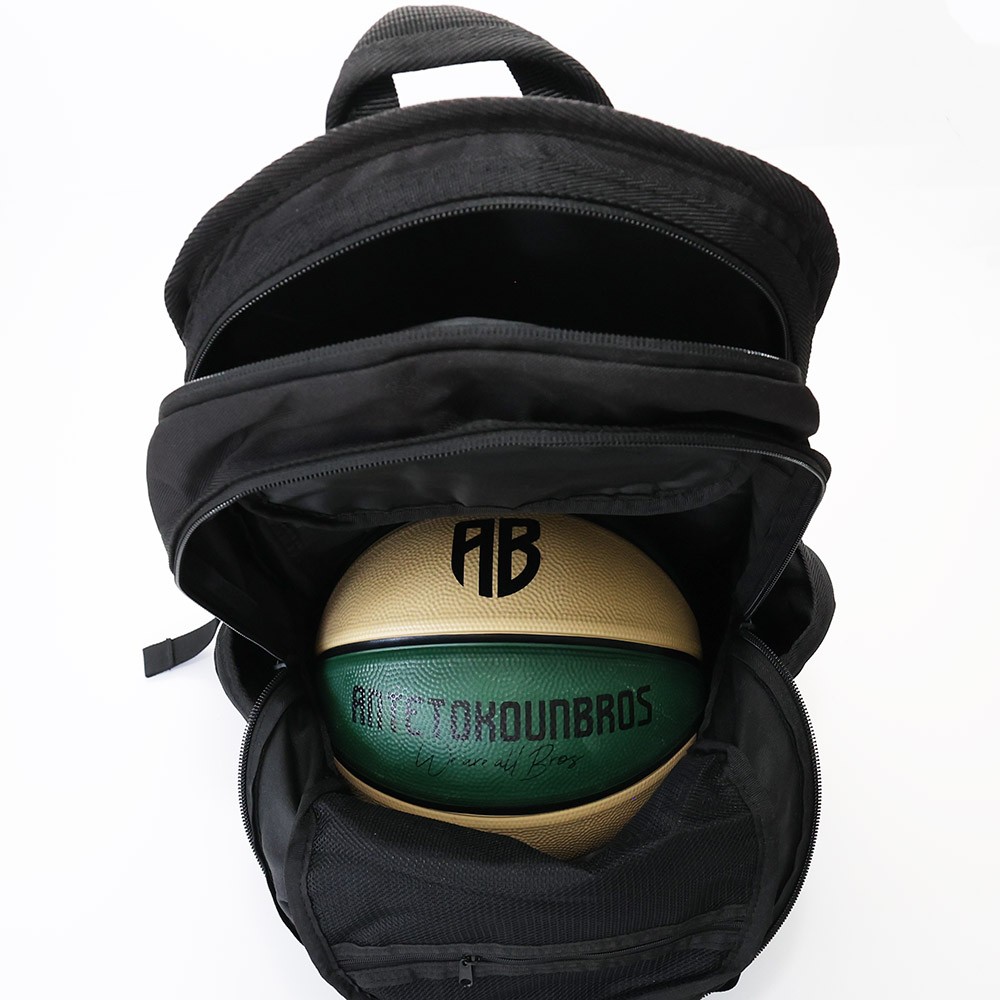 Military Backpack with Antetokounbros Patch Black open