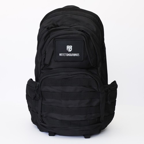 Military Backpack with Antetokounbros Patch Black Front