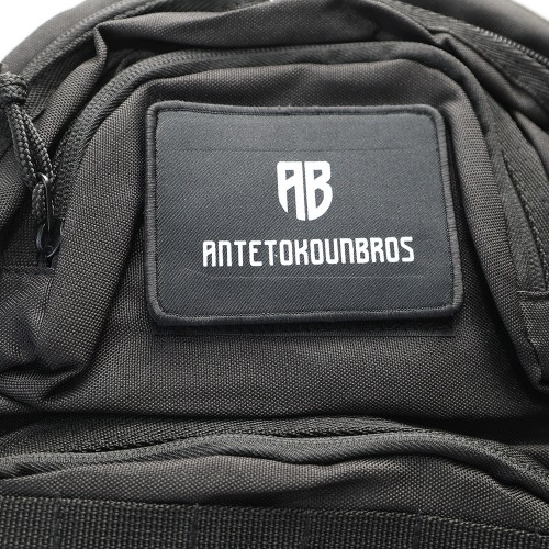 Military Backpack with Antetokounbros Patch Black Front detail thumb