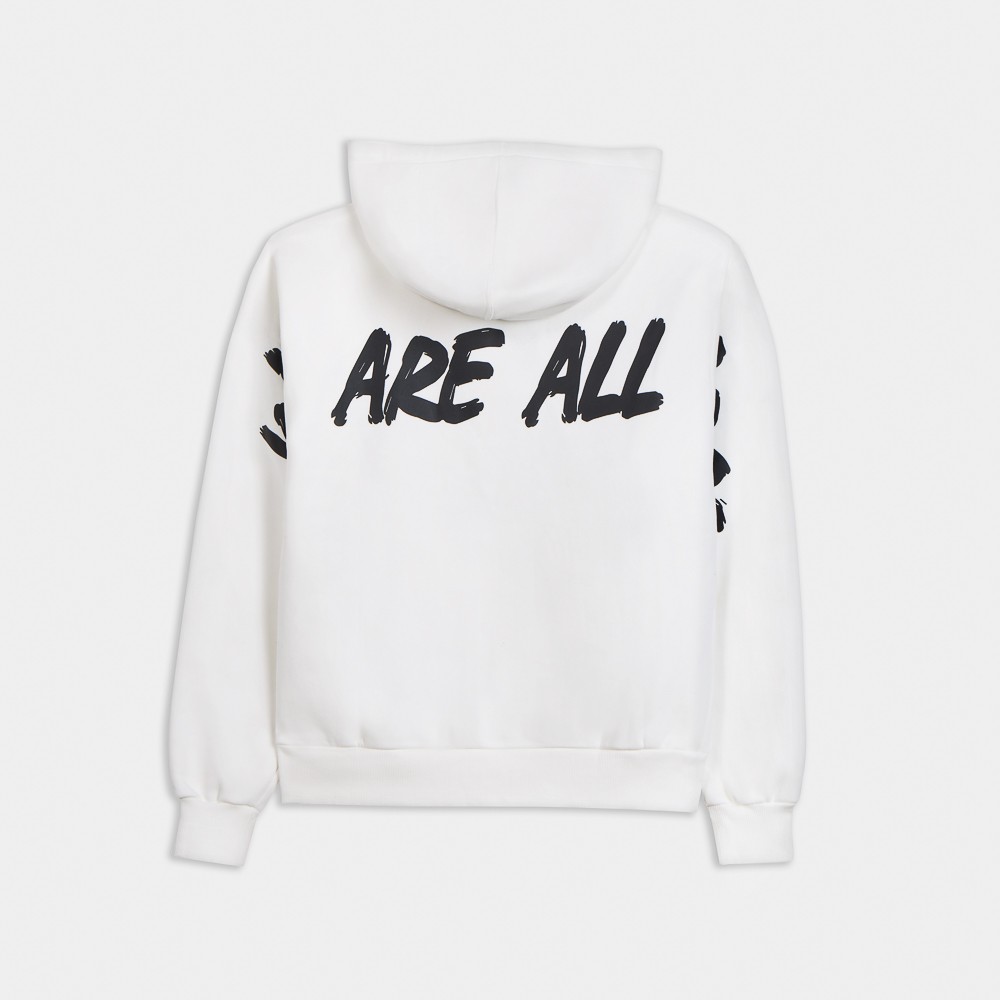 Picture of Unisex Oversized Hoodie We are all Bros Ecru 