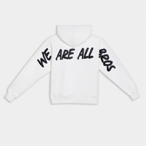 Picture of Unisex Oversized Hoodie We are all Bros Ecru 