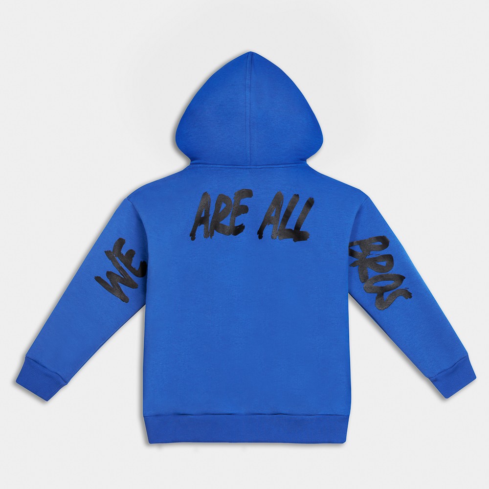 Picture of Kids'  Οversized Hoodie We are all Bros  Royal Blue