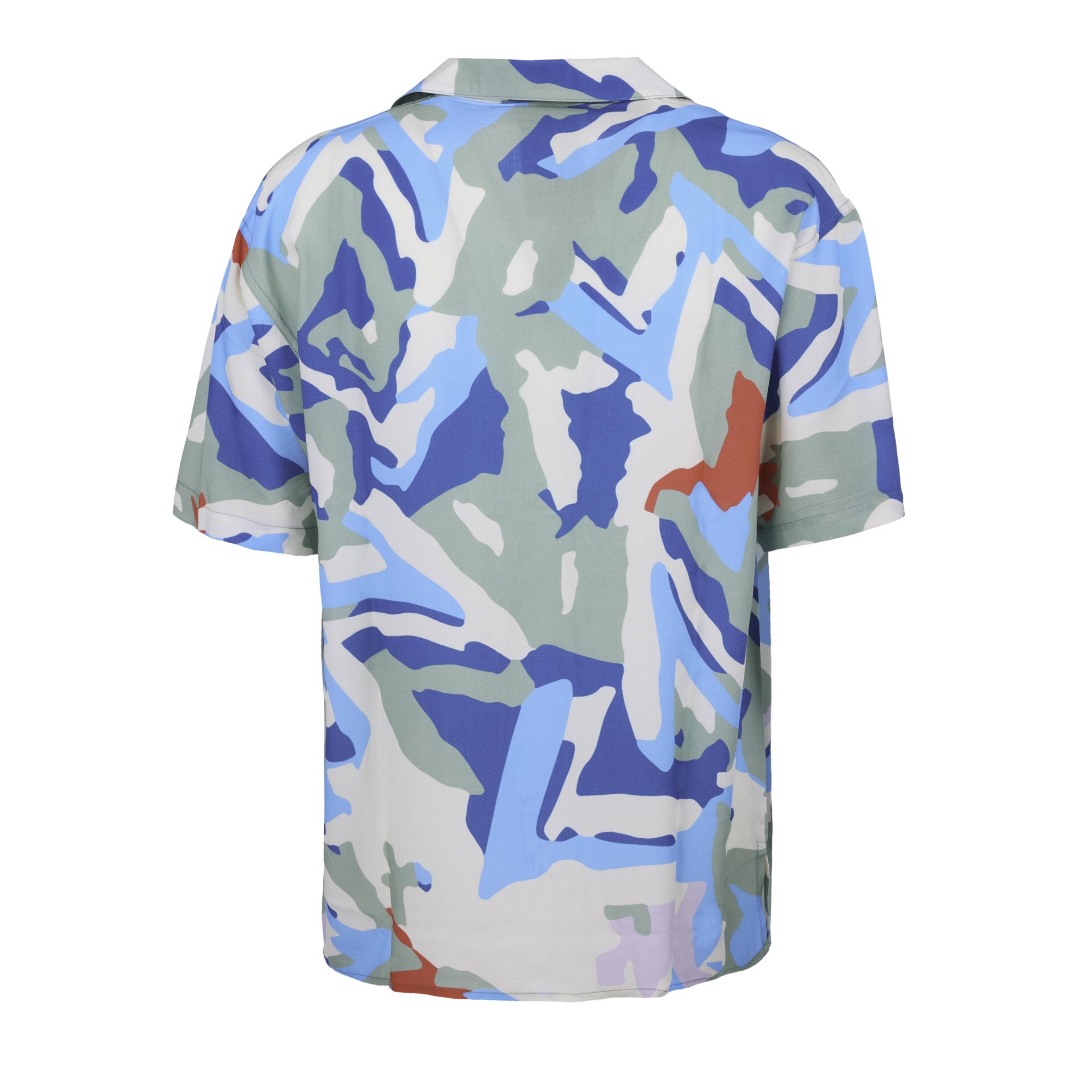 	AB X Mauna Kea All-Over Print Κοντομάνικο Πουκάμισο Multicolor Khaki I BackI Antetokounbros