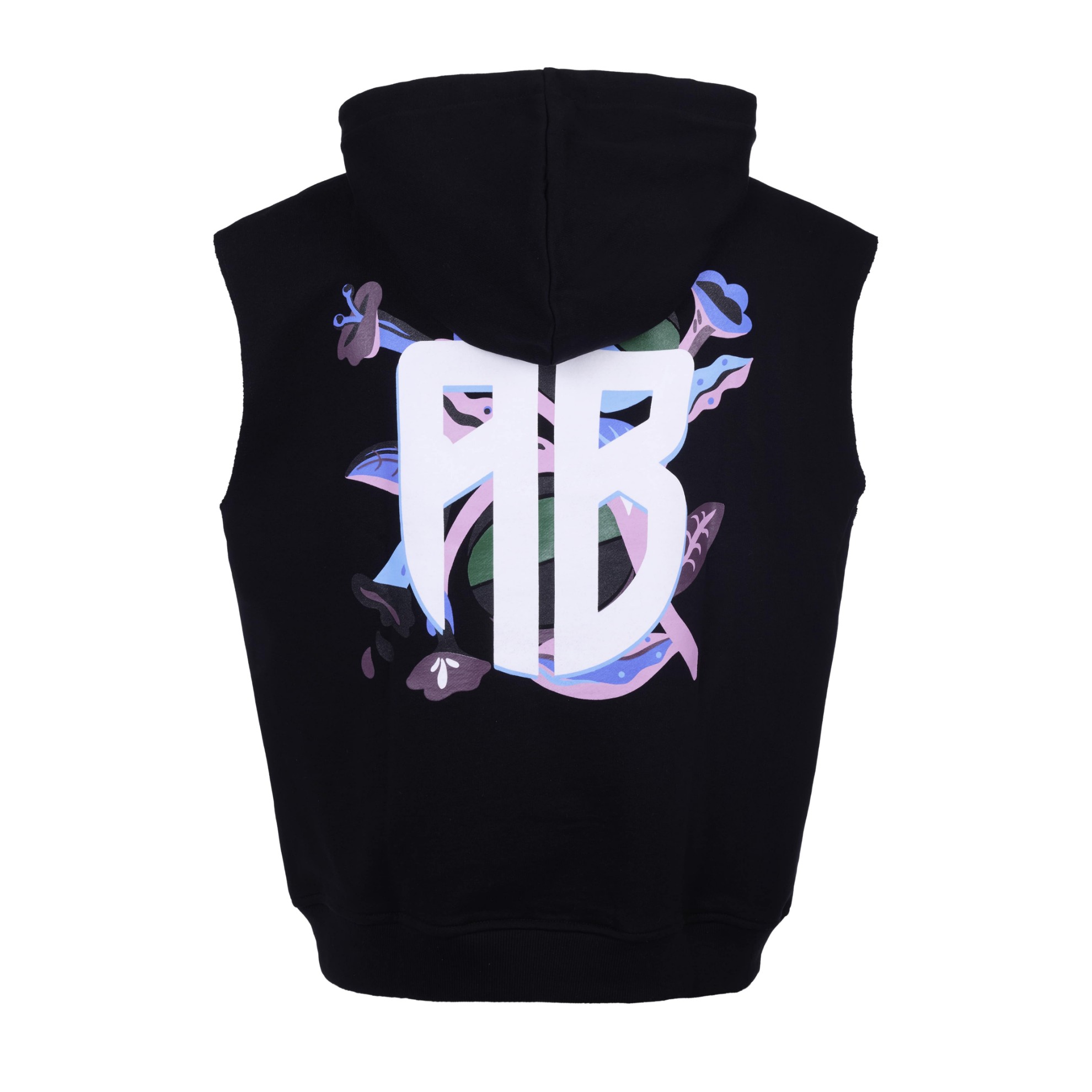 AB X Mauna Kea  Αμάνικo Φούτερ με Κουκούλα MαύροI Back