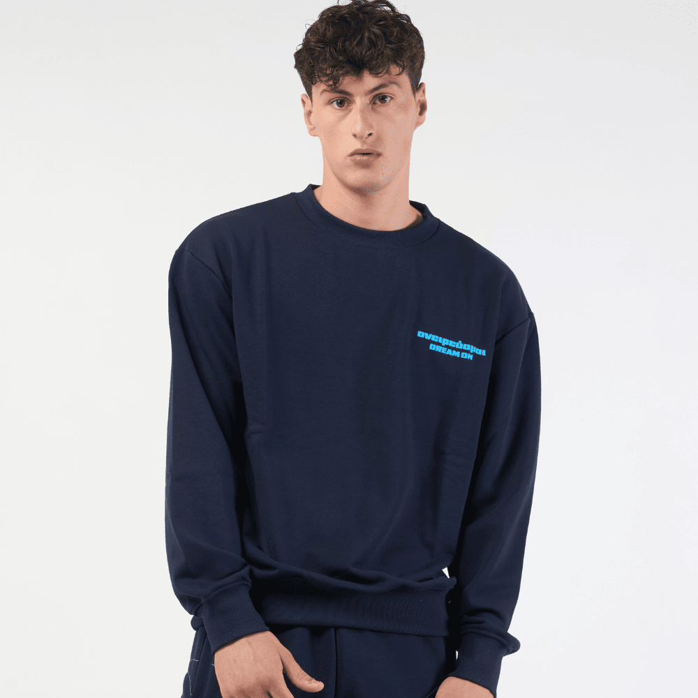 Εικόνα της AB X Mauna Kea Dream On  Φούτερ Με Λαιμόκοψη Μαύρο/Μπλέ