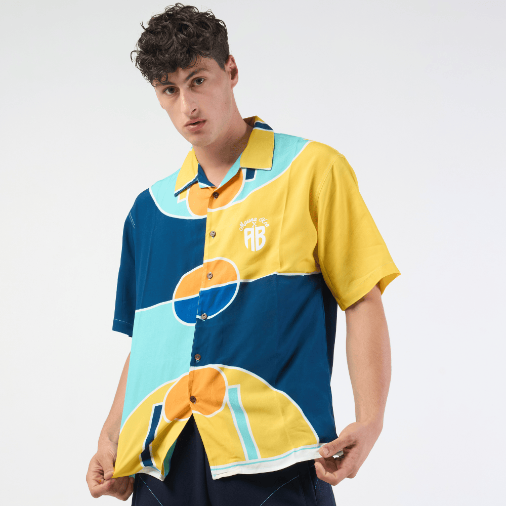 Εικόνα της AB X Mauna Kea All-Over Print Κοντομάνικο Πουκάμισο Multicolor Πορτοκαλί