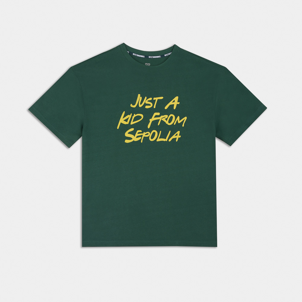 Just A Kid From Sepolia Kids Oversized T-shirt  | ANTETOKOUNBROS | Green Front