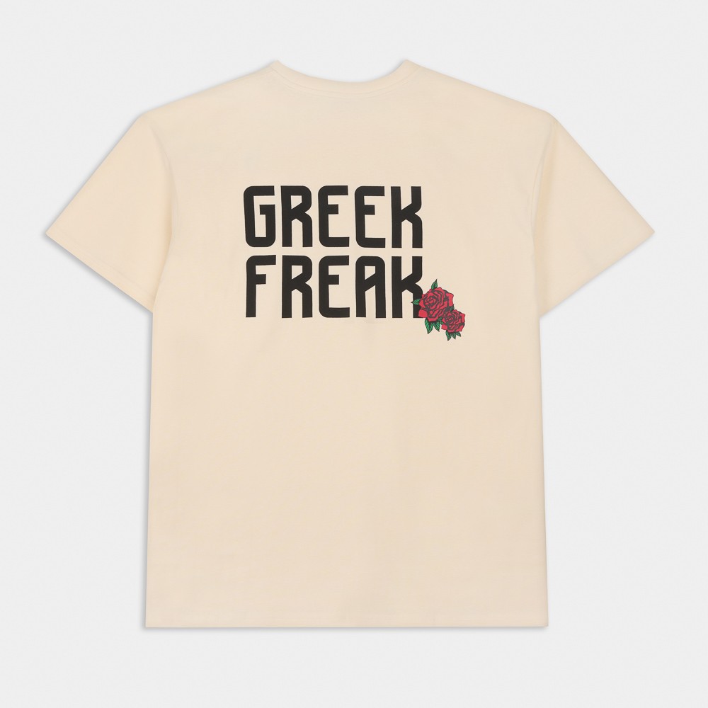 Picture of Antetokounbros Greek Freak Oversized T-Shirt Off White