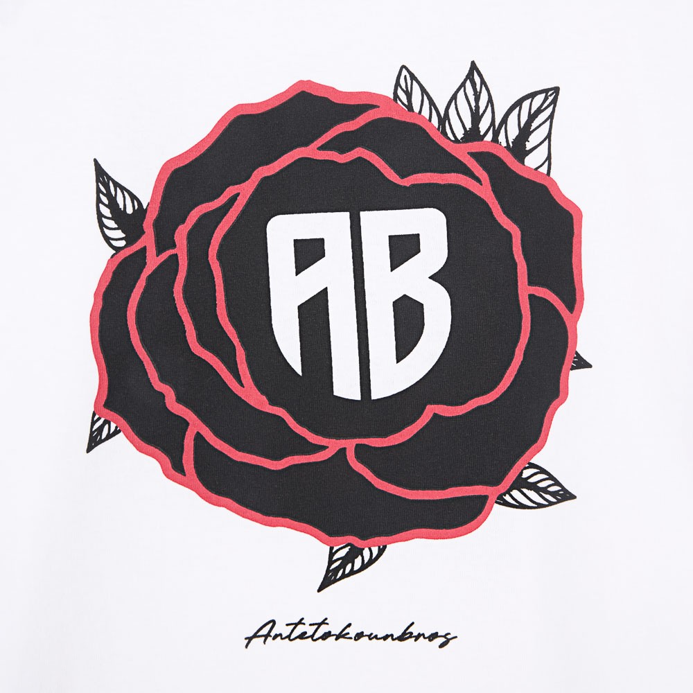 Εικόνα της Antetokounbros Rose Tribute Oversized T-Shirt Λευκό