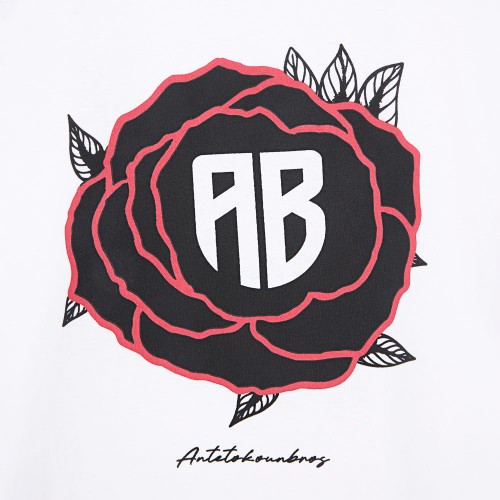 Εικόνα της Antetokounbros Rose Tribute Oversized T-Shirt Λευκό thumb