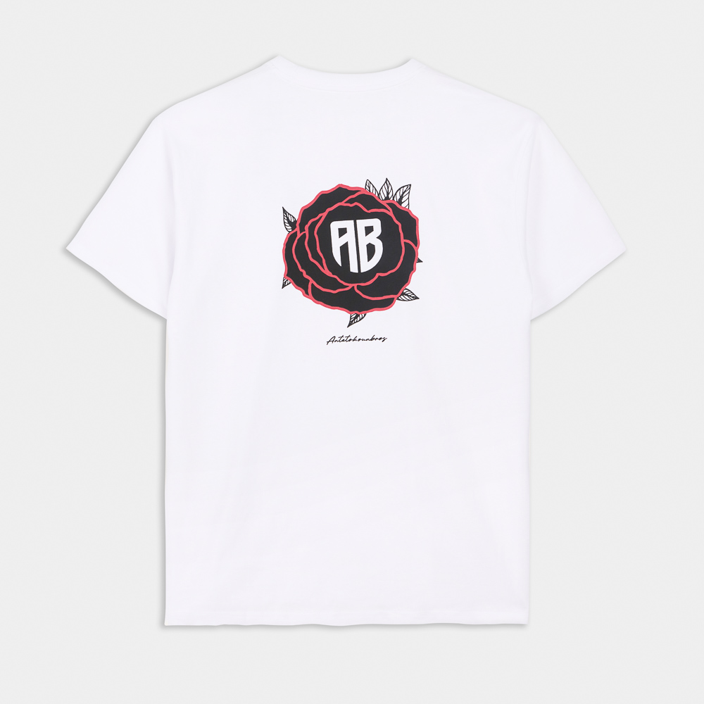 Εικόνα της Antetokounbros Rose Tribute Oversized T-Shirt Λευκό