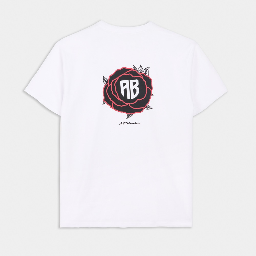 Εικόνα της Antetokounbros Rose Tribute Oversized T-Shirt Λευκό