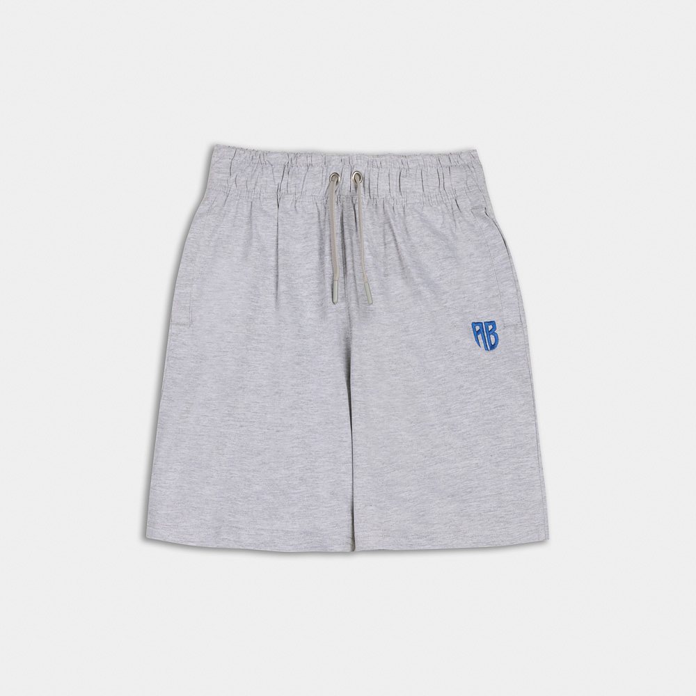 Classic Cotton Shorts | ANTETOKOUNBROS | Grey Front