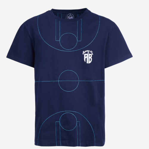 Picture of AB X Mauna Kea Basketball Court Graphic T-Shirt Navy Blue