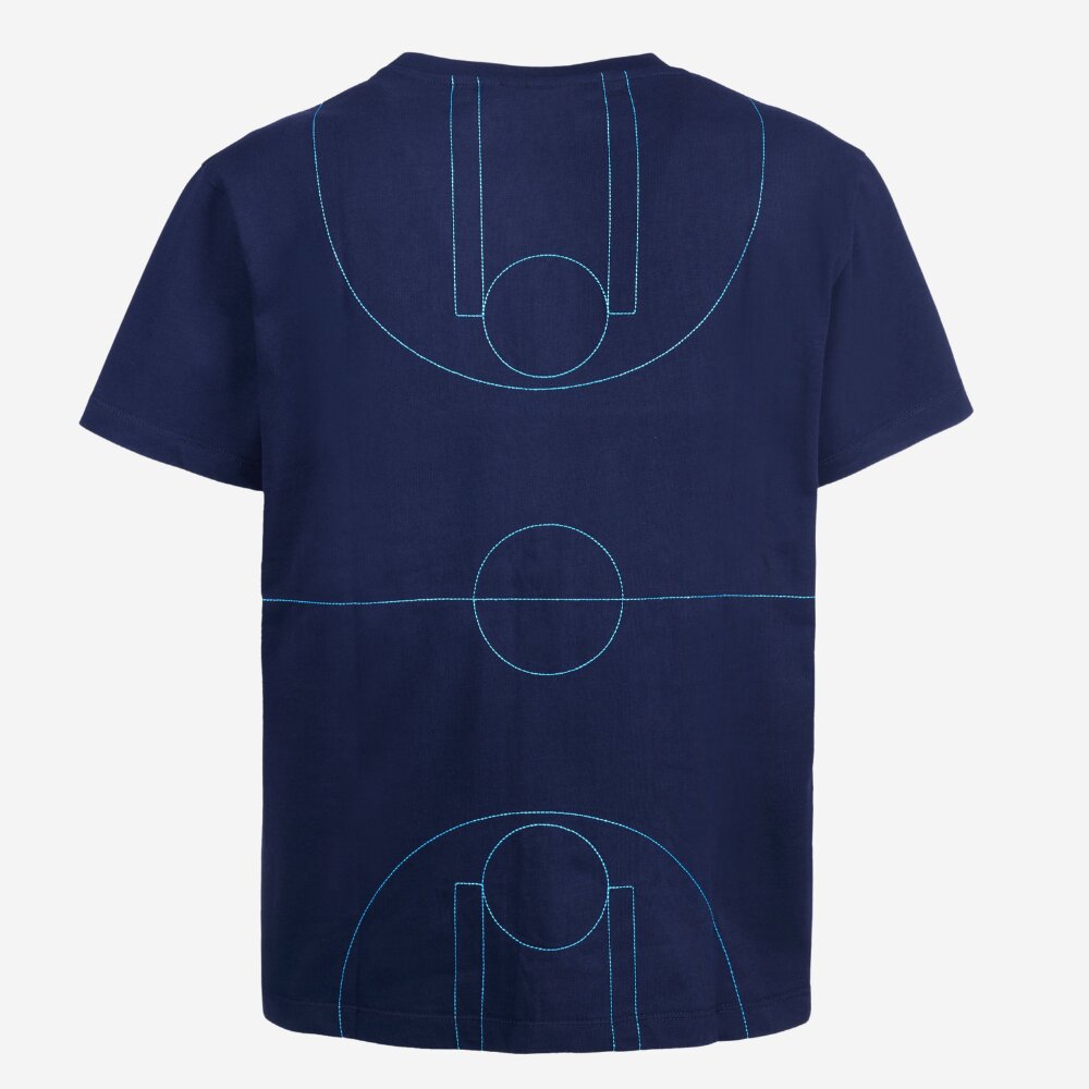 Εικόνα της AB X Mauna Kea Basketball Court Graphic T-Shirt Navy Blue