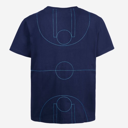 Picture of AB X Mauna Kea Basketball Court Graphic T-Shirt Navy Blue