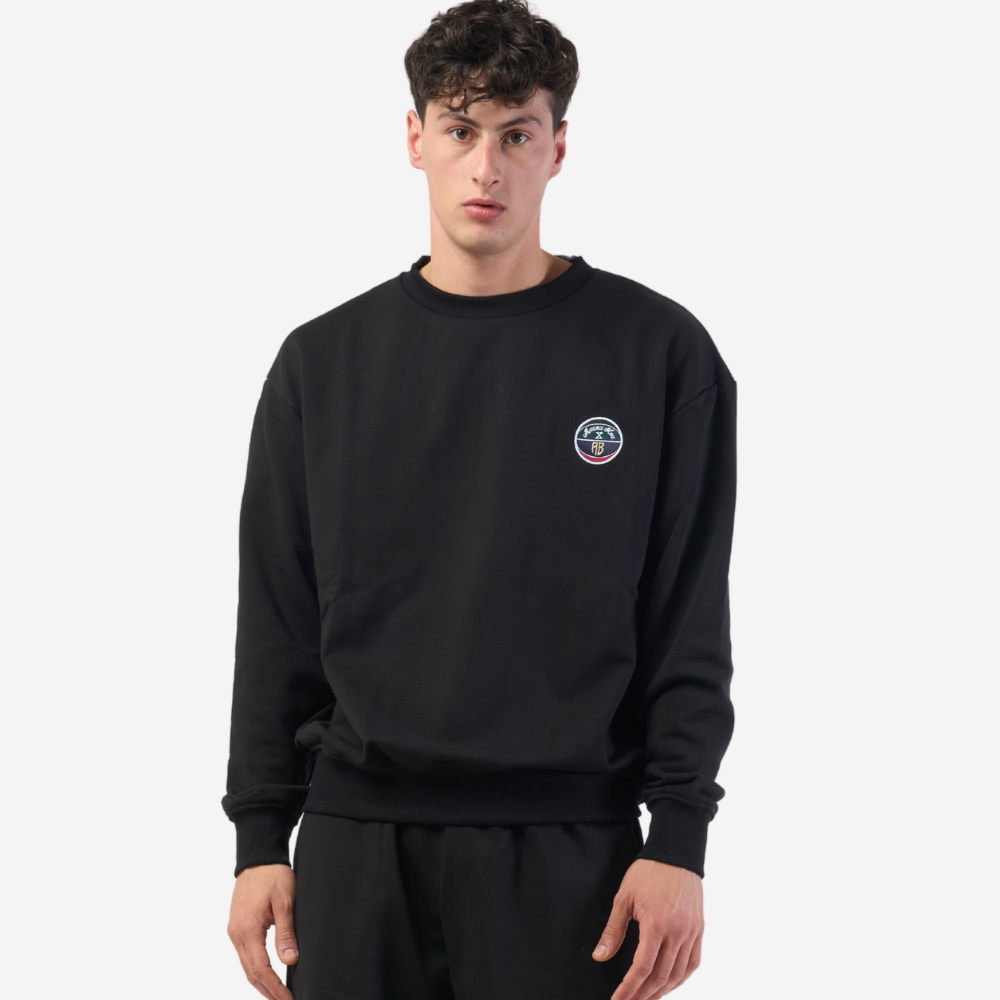 Εικόνα της AB X Mauna Kea  Embroidered Φούτερ Με Λαιμόκοψη Μαύρο