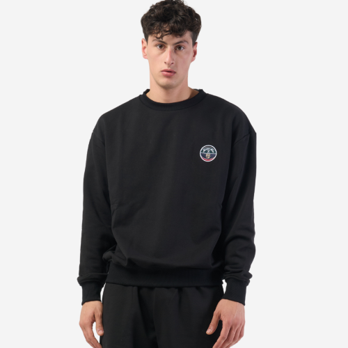 Εικόνα της AB X Mauna Kea  Embroidered Φούτερ Με Λαιμόκοψη Μαύρο thumb