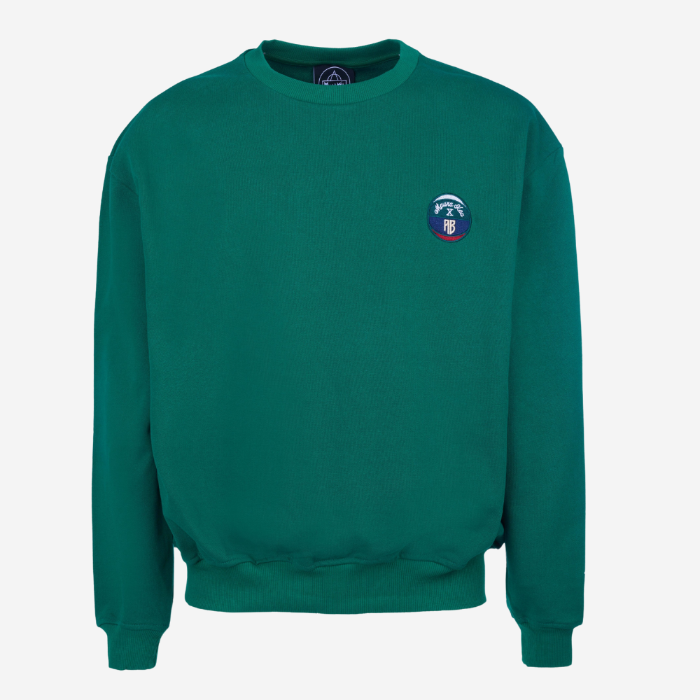 Εικόνα της AB X Mauna Kea  Embroidered  Φούτερ Με Λαιμόκοψη Πράσινο