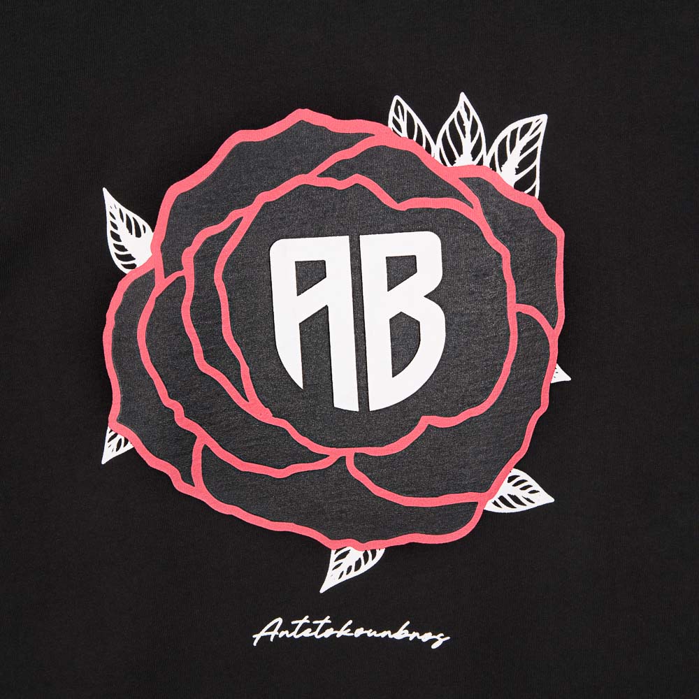Rose Tribute Oversized T-Shirt | ANTETOKOUNBROS | Black Detail