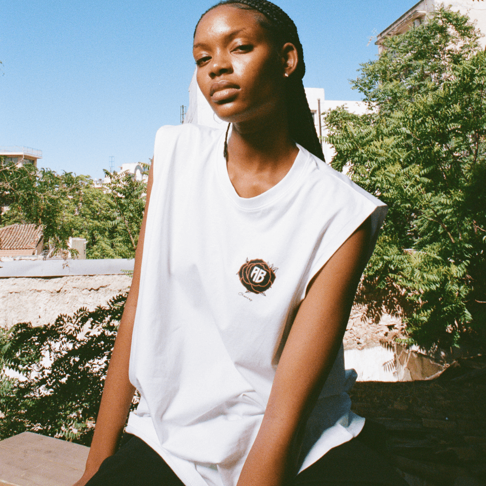 Εικόνα της Antetokounbros Rose Tribute Aμάνικη Μπλούζα Λευκό