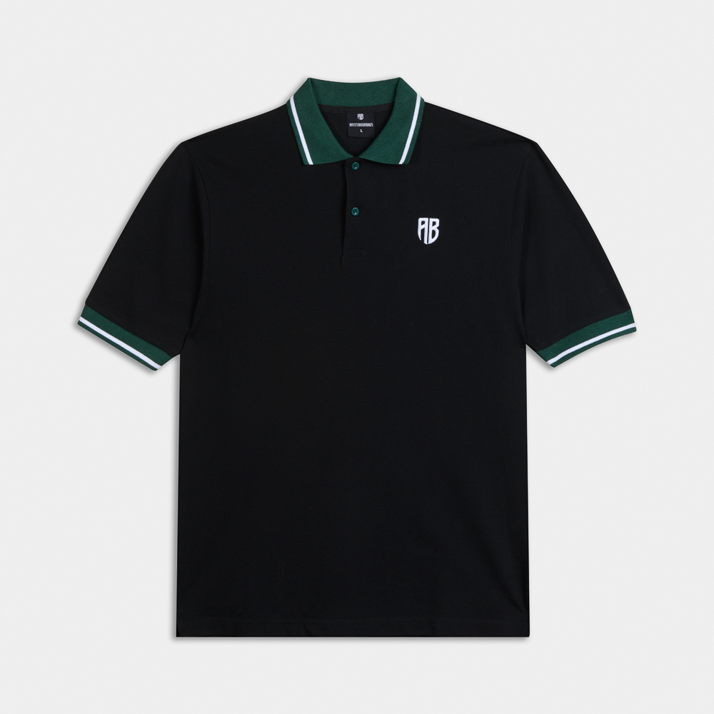 Classic Polo Shirt | ANTETOKOUNBROS | Black Front