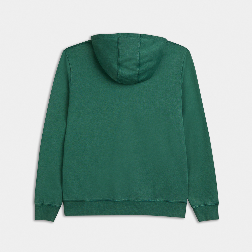 	Stone Washed Full-Zip Hoodie| ANTETOKOUNBROS | Green Back