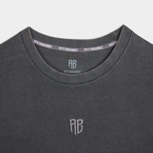 Picture of Antetokounbros  Stone Washed Crewneck T-Shirt  Charcoal thumb