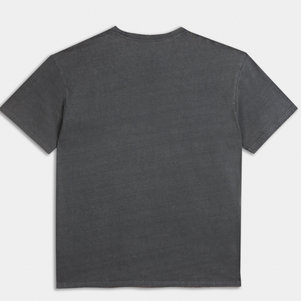 Stone Washed Crewneck T-Shirt  Front  BackI Antetokounbros I Charcoal