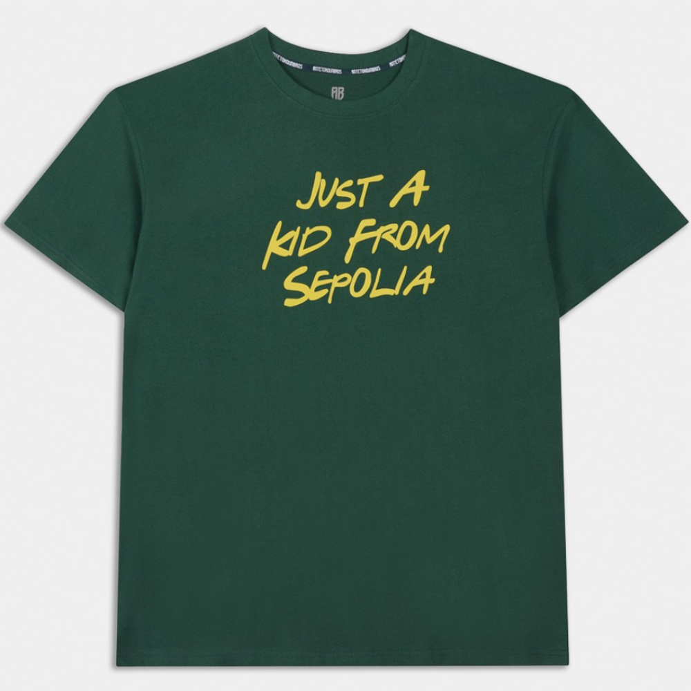 Just A Kid From Sepolia Oversized T-shirt| ANTETOKOUNBROS | Green  Front