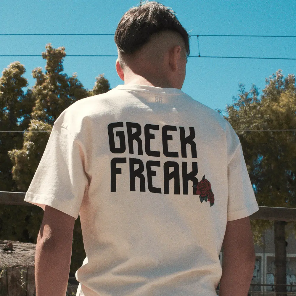Kids Greek Freak T-shirt Model Back