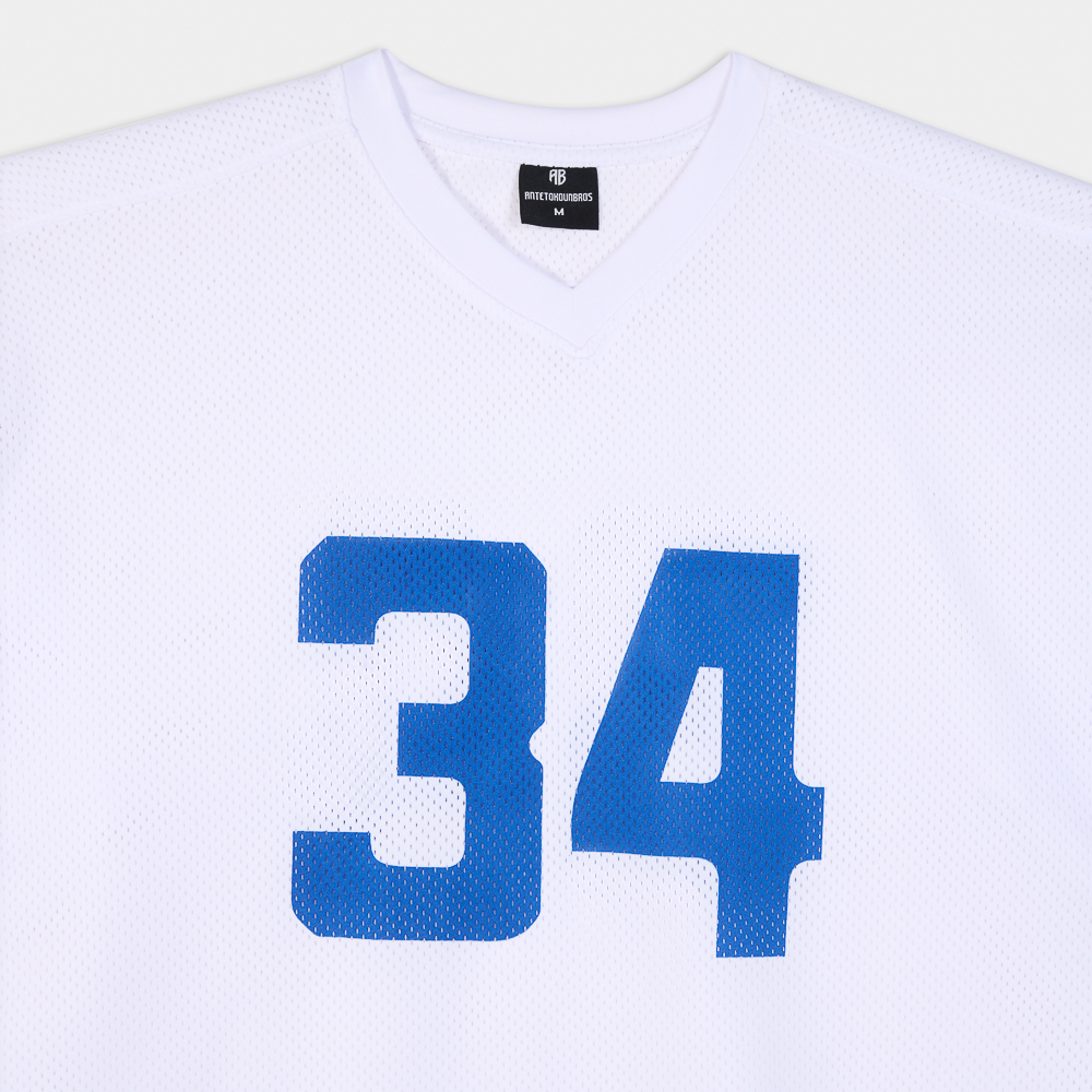Oversized Mesh Jersey White Detail| Antetokounbros