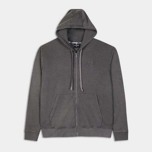 Picture of Antetokounbros Stone-Washed Full-Zip Hoodie Charcoal