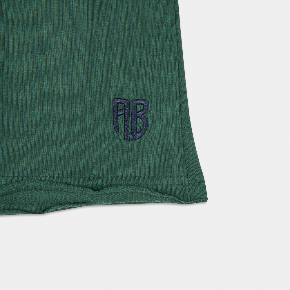 Kids French Terry Shorts| ANTETOKOUNBROS |Green  Detail