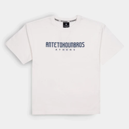ANTETOKOUNBROS Men's T-shirt Antetokounbros Athens Off White Front