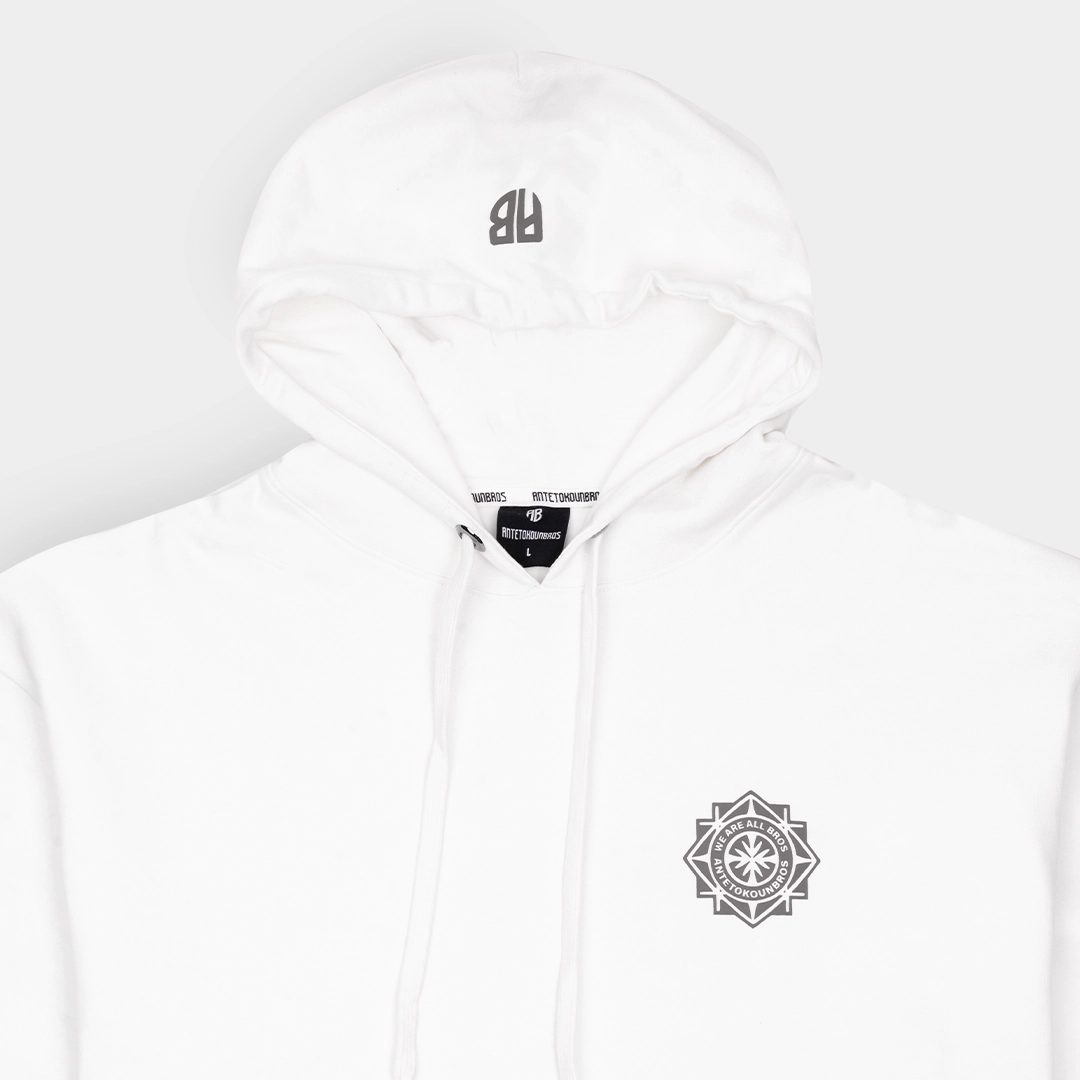 Oversized Hoodie Tribe Graphic I ANTETOKOUNBROS I  Off White Detail
