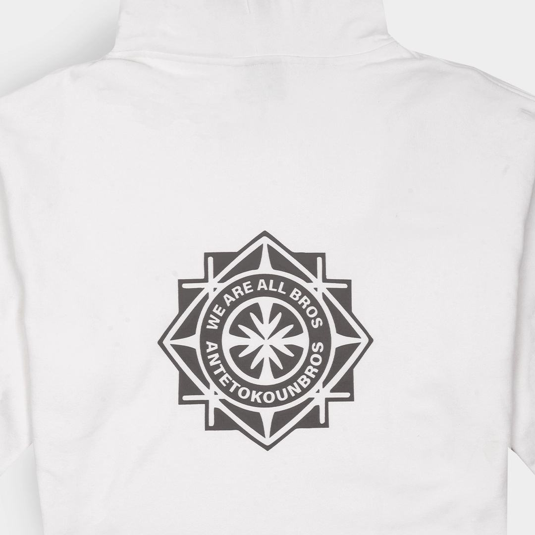 Oversized Hoodie Tribe Graphic I ANTETOKOUNBROS I  Off White Detail Back