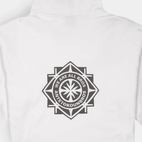 Oversized Hoodie Tribe Graphic I ANTETOKOUNBROS I  Off White Detail Back thumb