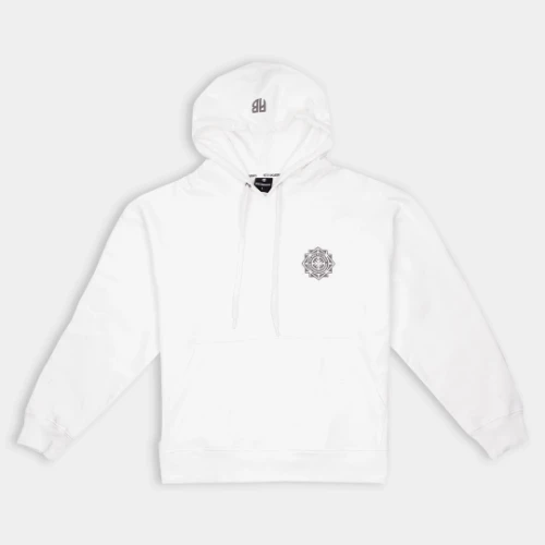 Oversized Hoodie Tribe Graphic I ANTETOKOUNBROS I  Off White Front