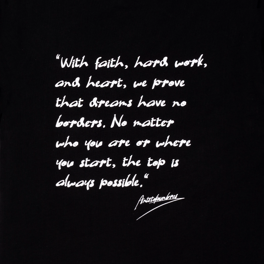 ANTETOKOUNBROS Statement Tee Black Detail