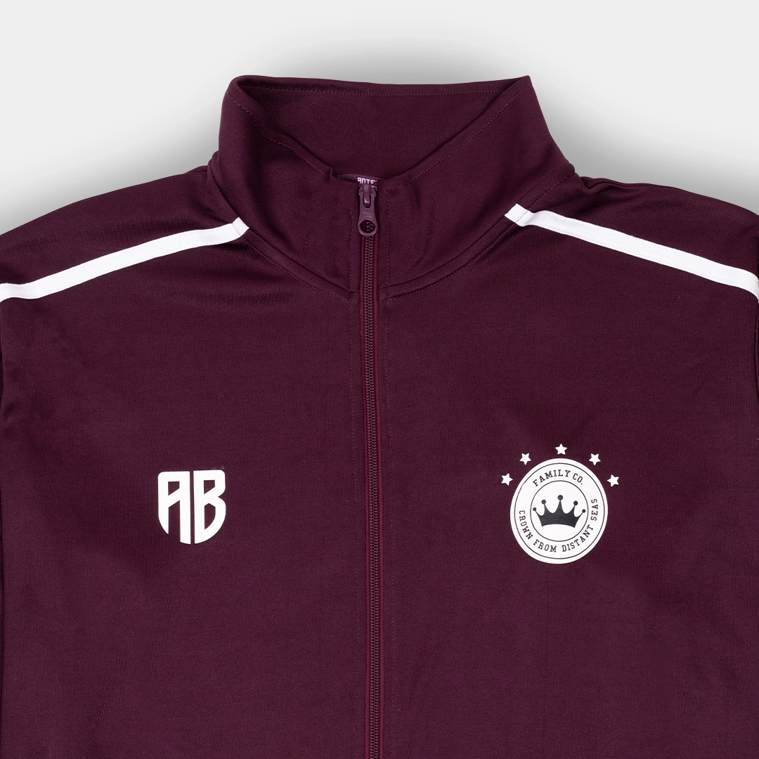 AB Men's Tracksuit Midnight Plum Jacket Detail