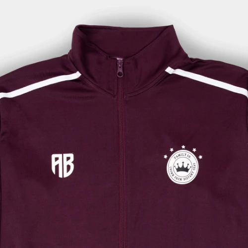 AB Men's Tracksuit Midnight Plum Jacket Detail thumb