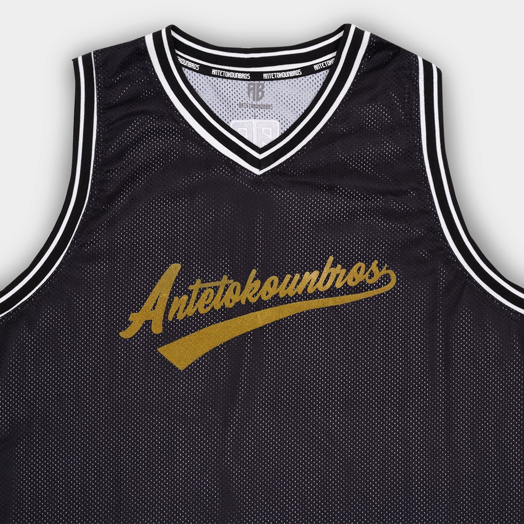 ANTETOKOUNBROS Basketball Tank Black Detail