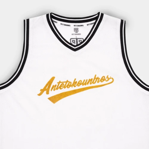 ANTETOKOUNBROS Basketball Tank Off White Detail thumb