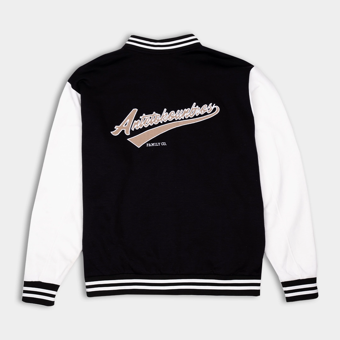 AB Jacket  Varsity  Black / Off White Back